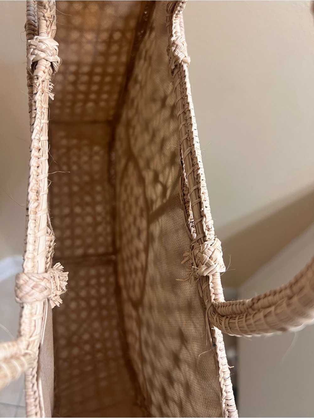 Iraca Palm hand bag Woven Top Handle Hand Made Straw Multicolor - Picture 8 of 9